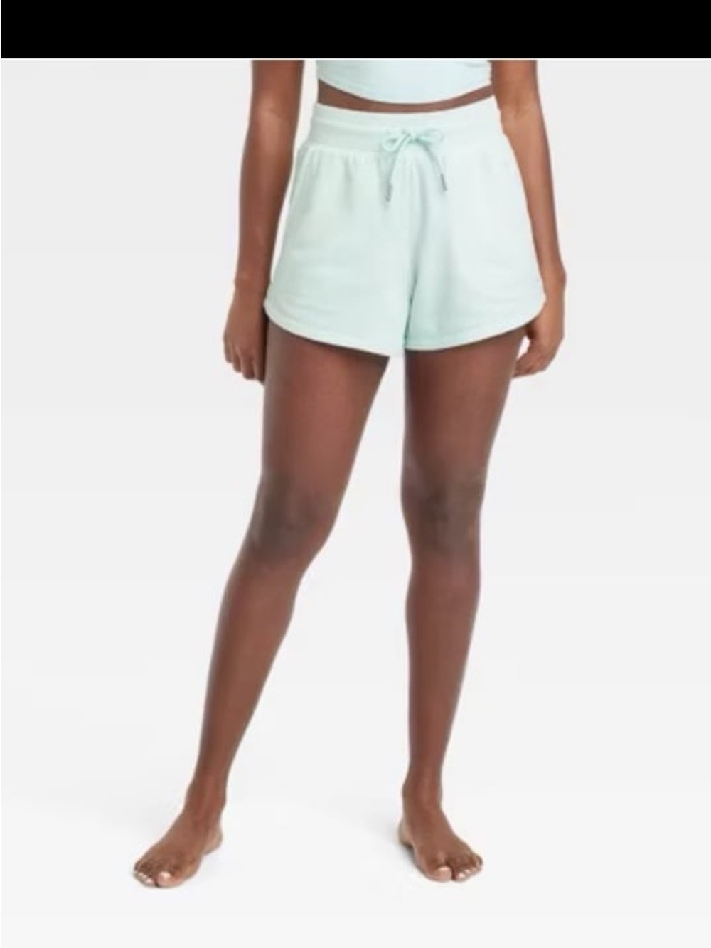 JoyLab Mint Green Elastic Waist Lounge Shorts